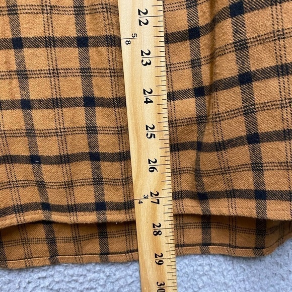 women's Isabel maternity top size XXL brown & black plaid flannel MSRP $28 - Picture 4 of 8